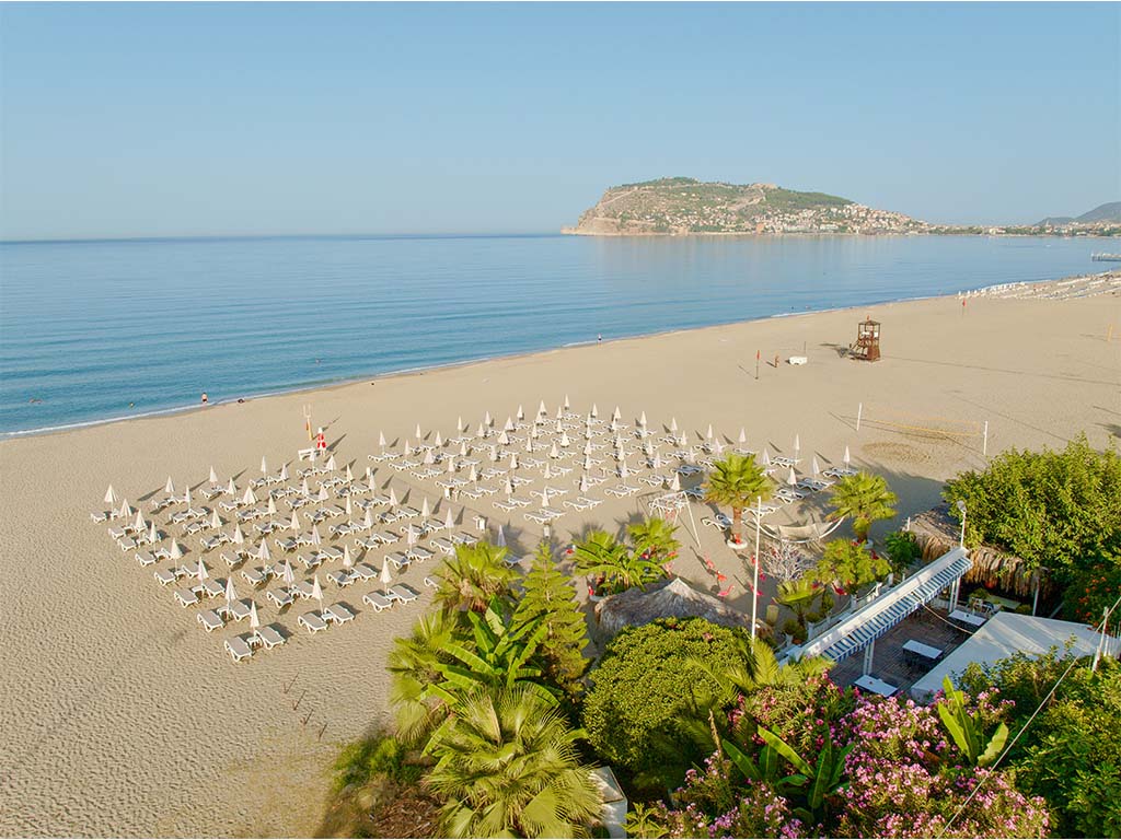 Hotellets strandsektion på Östra stranden