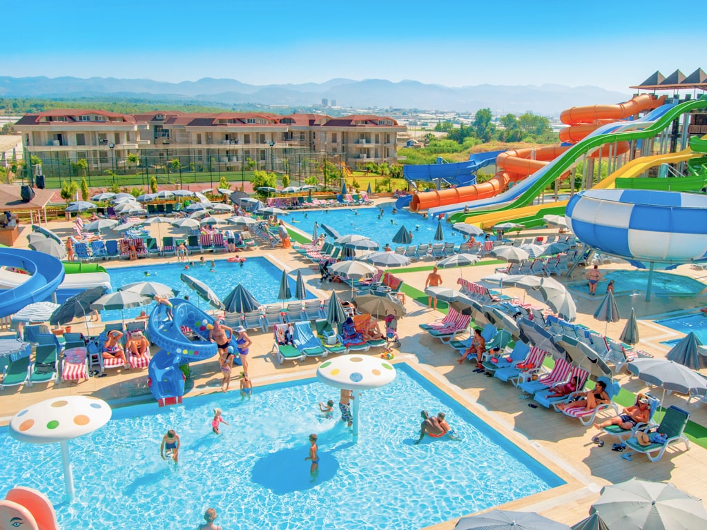 Vattenparken på hotellområdet