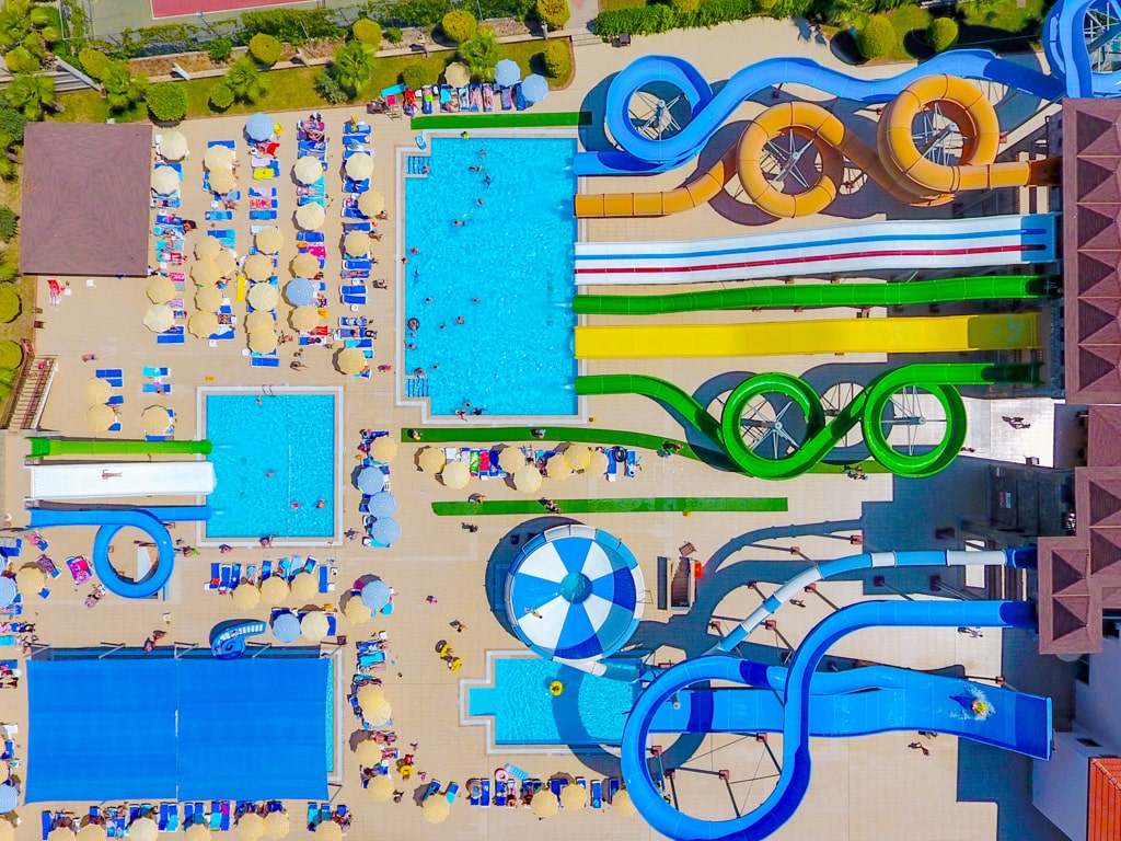 Vattenparken på hotellområdet