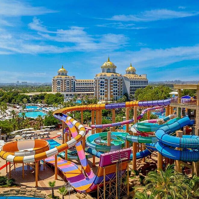 Vattenparken och poolområdet